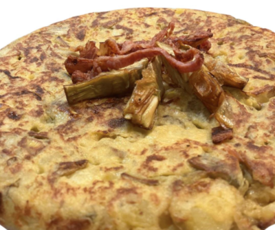 tortilla alcachofas